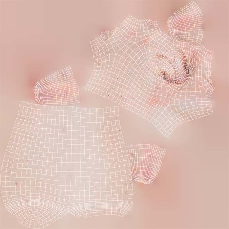 Male Hand Peace Sign 3D Model – Low Poly Game Asset, FBX, Blender - View 16