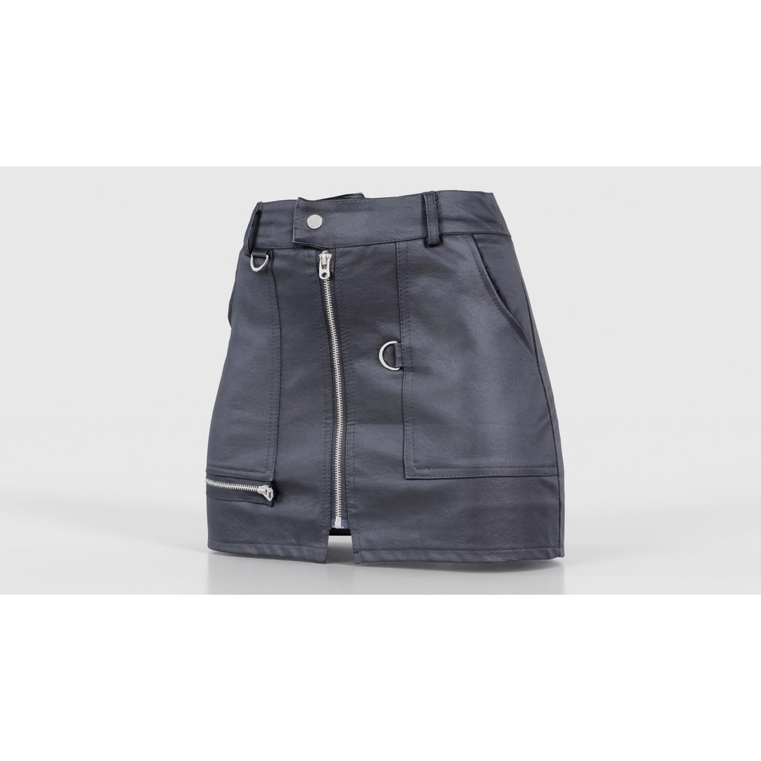 Leather Skirt 3D Model – Low Poly Game Asset, FBX, PBR Textures