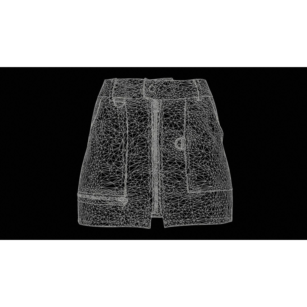 Leather Skirt 3D Model – Low Poly Game Asset, FBX, PBR Textures - View 13