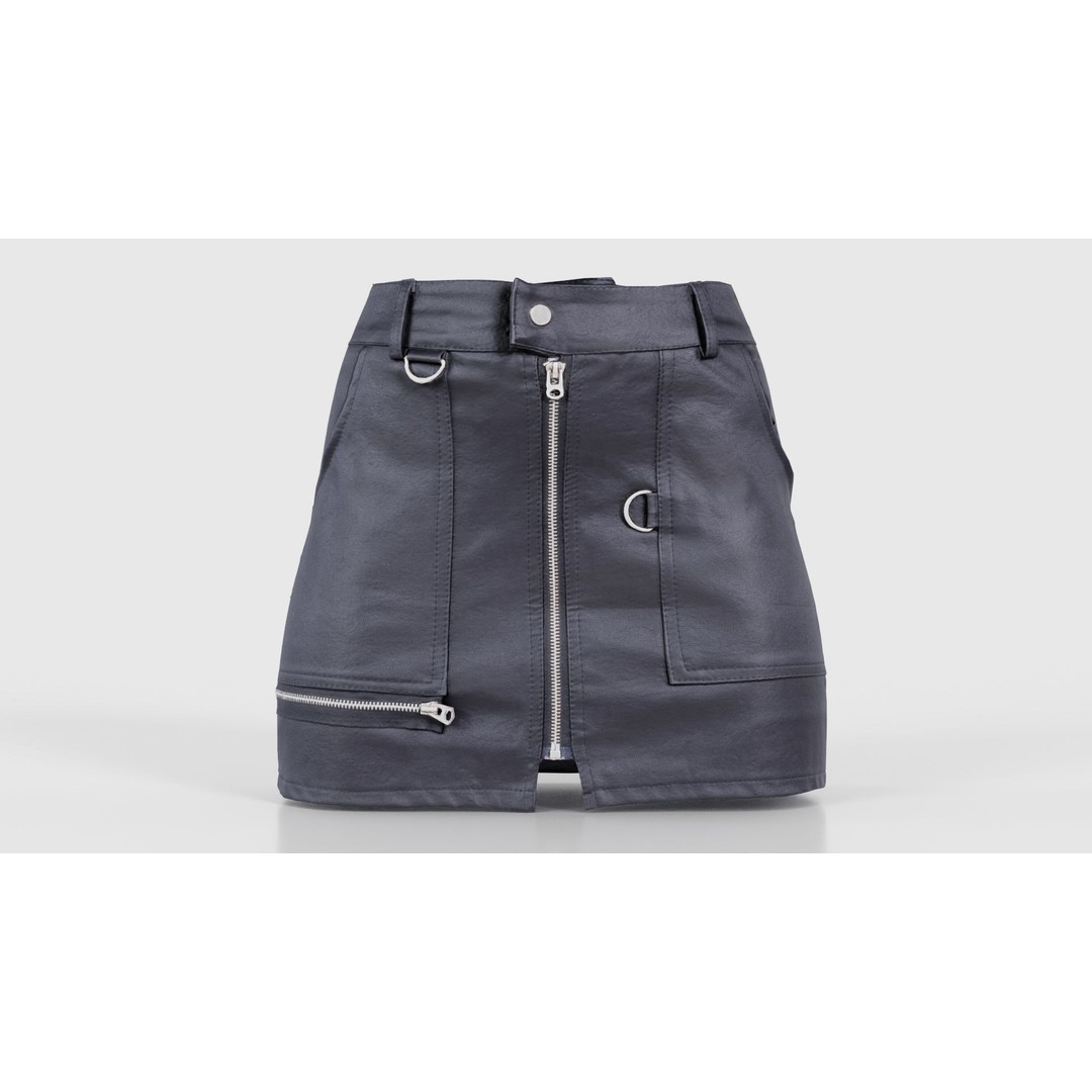 Leather Skirt 3D Model – Low Poly Game Asset, FBX, PBR Textures - View 17