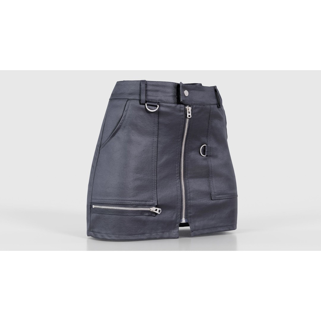 Leather Skirt 3D Model – Low Poly Game Asset, FBX, PBR Textures - View 18