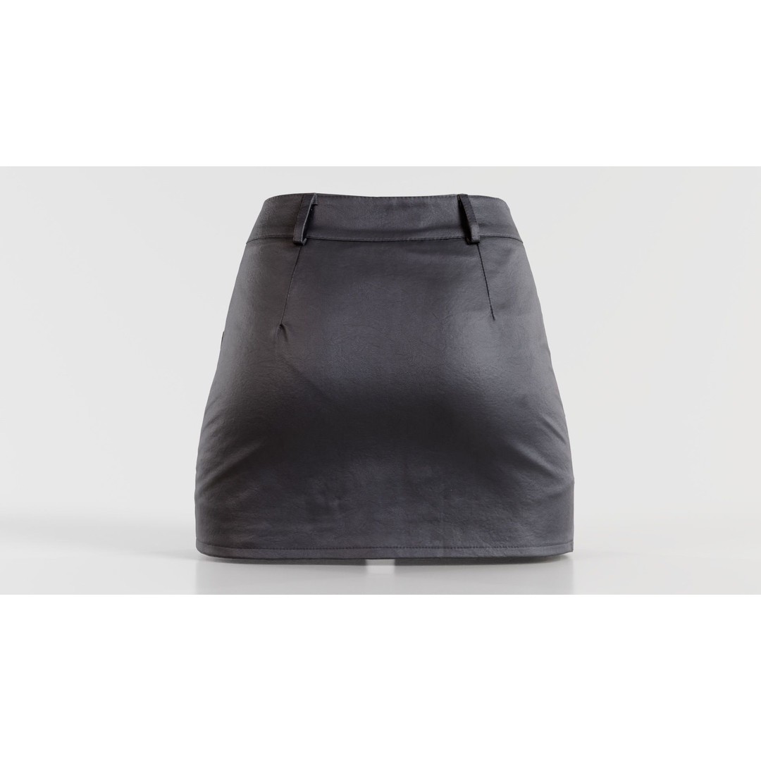 Leather Skirt 3D Model – Low Poly Game Asset, FBX, PBR Textures - View 3