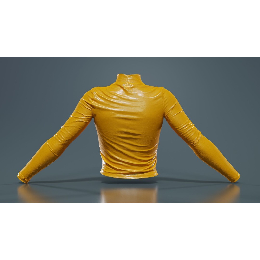 Tattoo Painting Mesh Top 3D Model – Low Poly Apparel, Game Ready, FBX - View 15