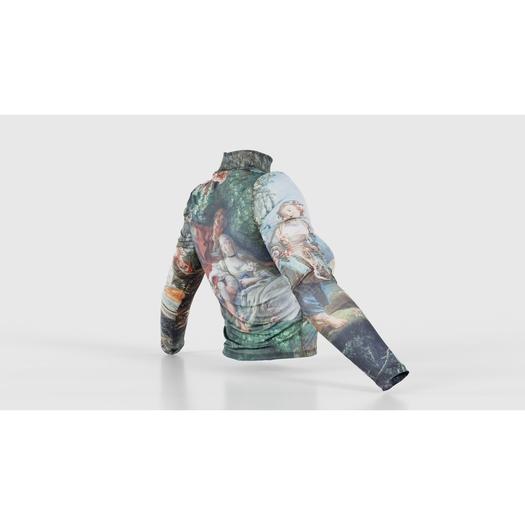 Tattoo Painting Mesh Top 3D Model – Low Poly Apparel, Game Ready, FBX - View 21