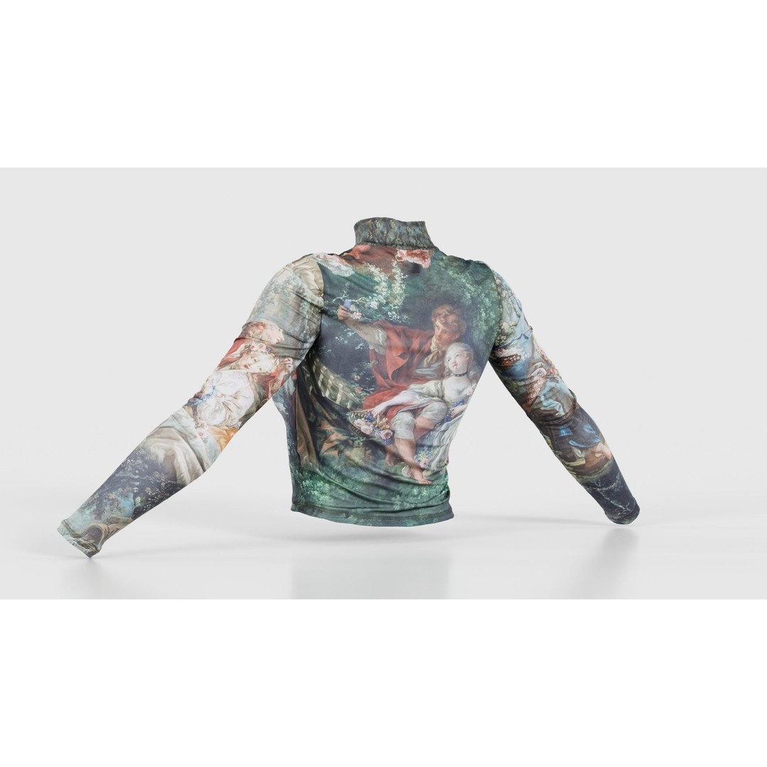 Tattoo Painting Mesh Top 3D Model – Low Poly Apparel, Game Ready, FBX - View 24