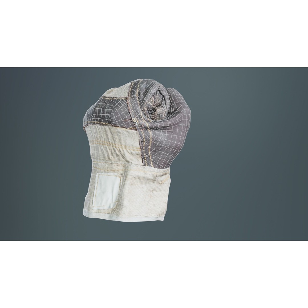 Gloved Hand 3D Model – Low Poly Photogrammetric Asset, FBX, Blender - View 12