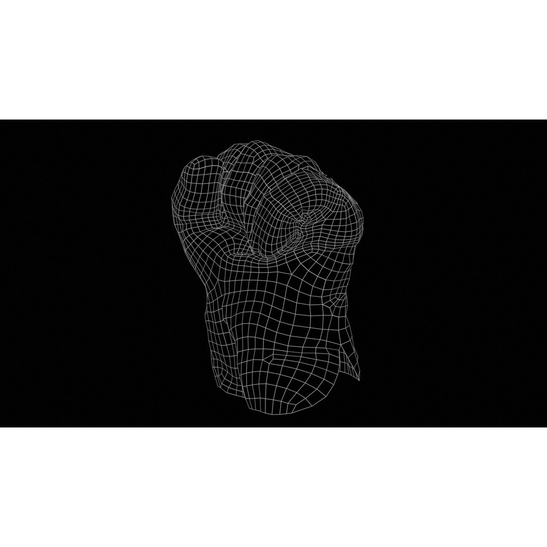 Gloved Hand 3D Model – Low Poly Photogrammetric Asset, FBX, Blender - View 13