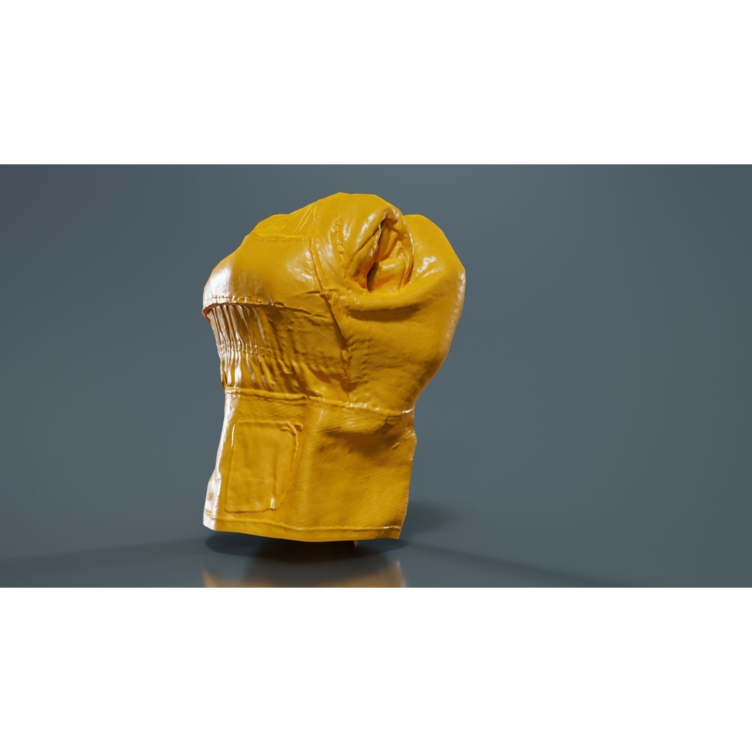 Gloved Hand 3D Model – Low Poly Photogrammetric Asset, FBX, Blender - View 15