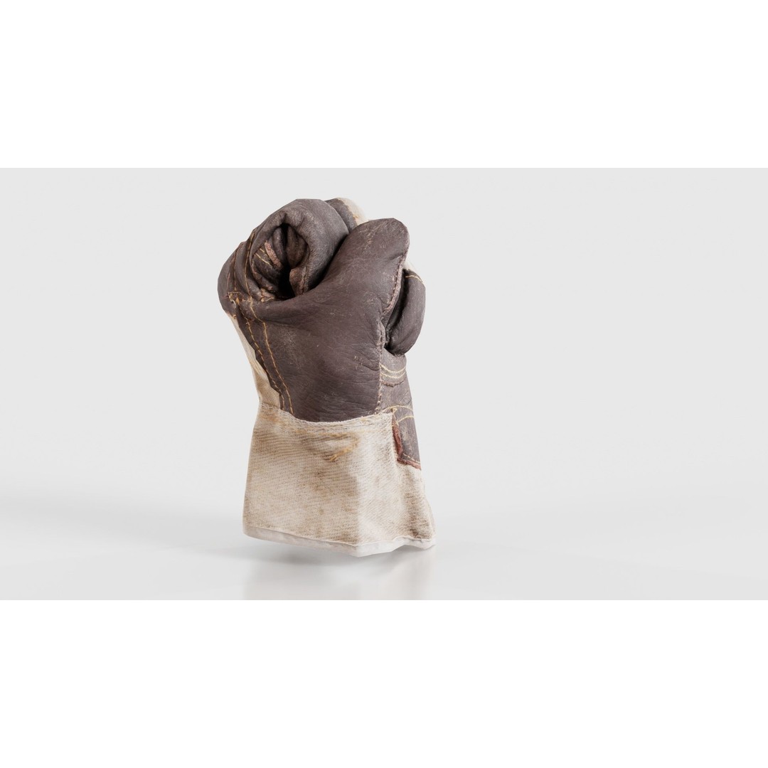 Gloved Hand 3D Model – Low Poly Photogrammetric Asset, FBX, Blender - View 21