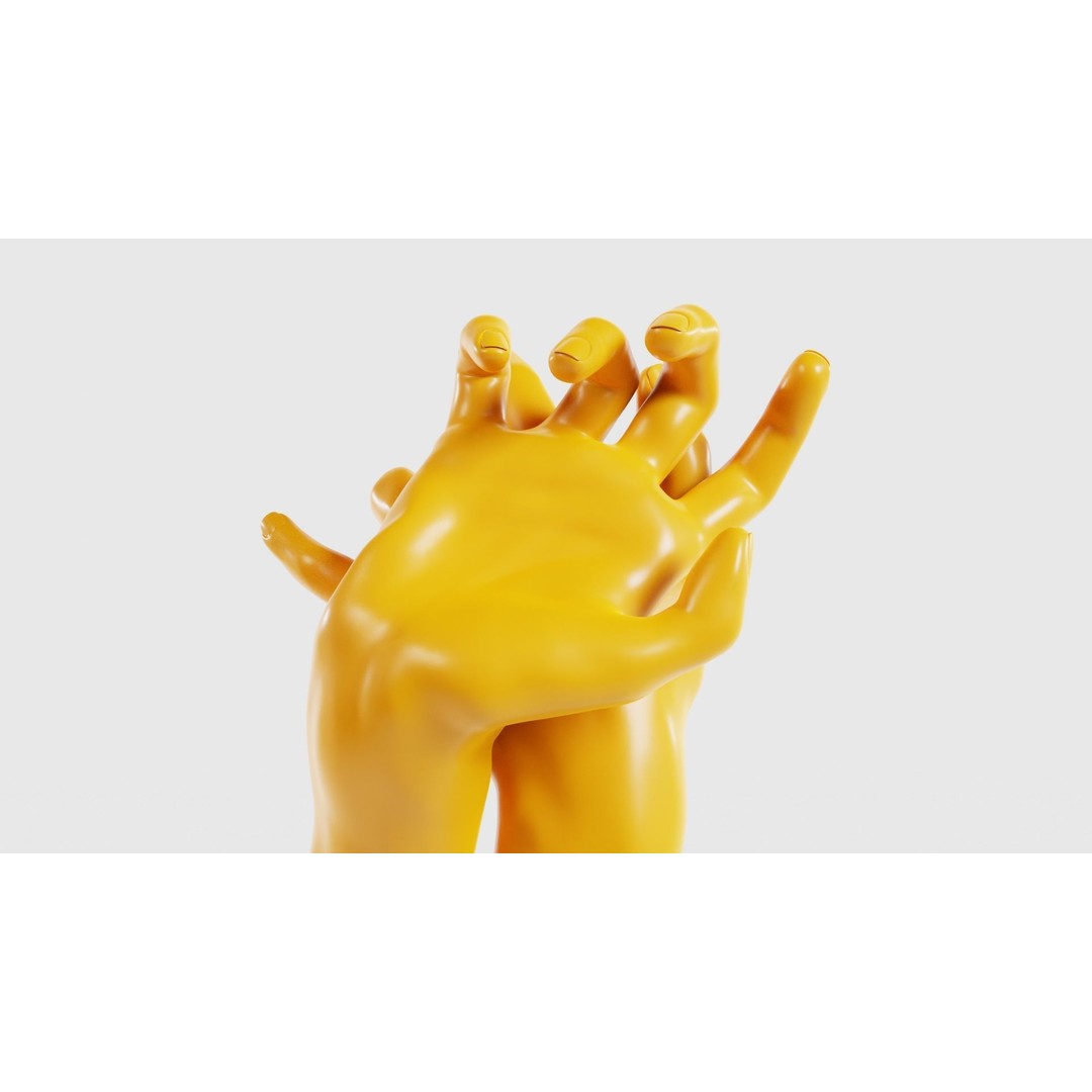 Relaxed Realistic Hand 3D Model – Low Poly Photogrammetry Asset, FBX