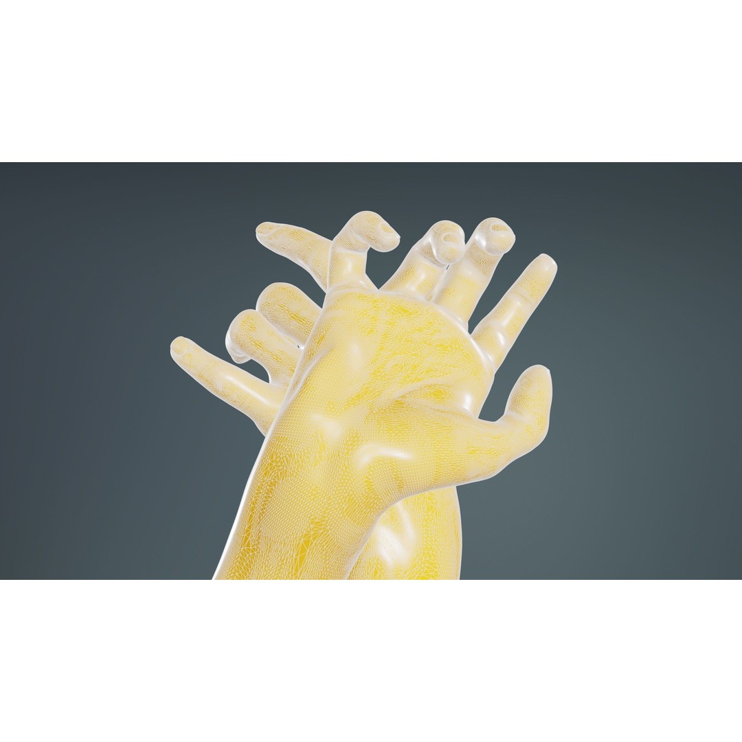 Relaxed Realistic Hand 3D Model – Low Poly Photogrammetry Asset, FBX - View 11