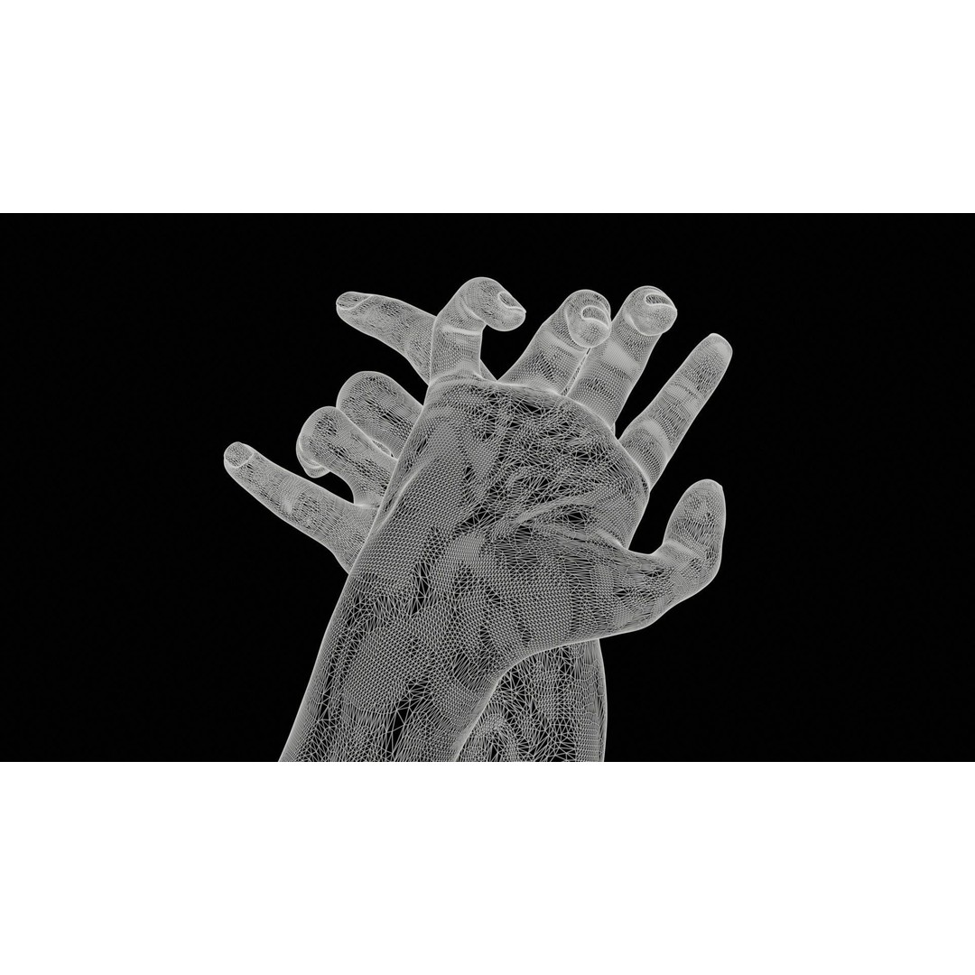 Relaxed Realistic Hand 3D Model – Low Poly Photogrammetry Asset, FBX - View 13