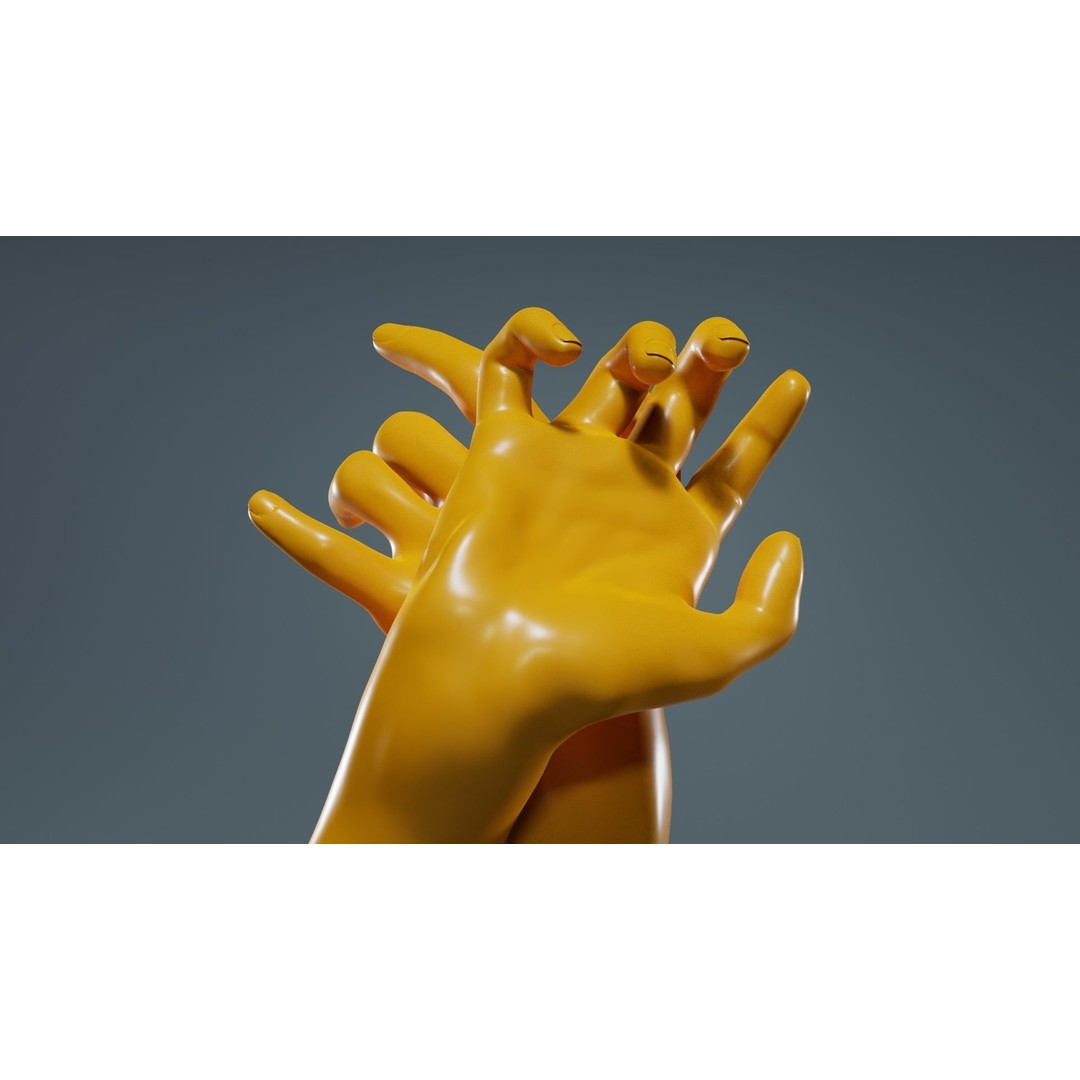 Relaxed Realistic Hand 3D Model – Low Poly Photogrammetry Asset, FBX - View 14