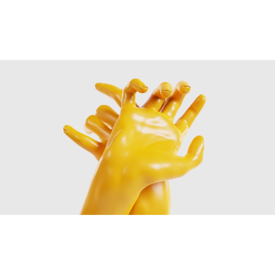 Relaxed Realistic Hand 3D Model – Low Poly Photogrammetry Asset, FBX - View 16