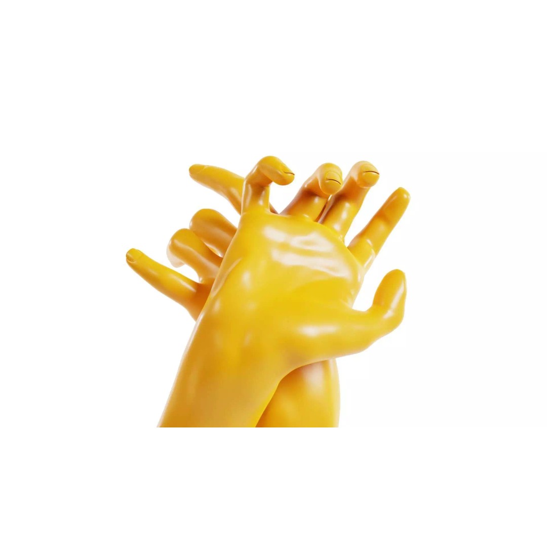 Relaxed Realistic Hand 3D Model – Low Poly Photogrammetry Asset, FBX - View 2