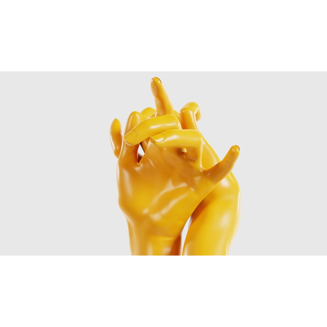 Relaxed Realistic Hand 3D Model – Low Poly Photogrammetry Asset, FBX - View 20