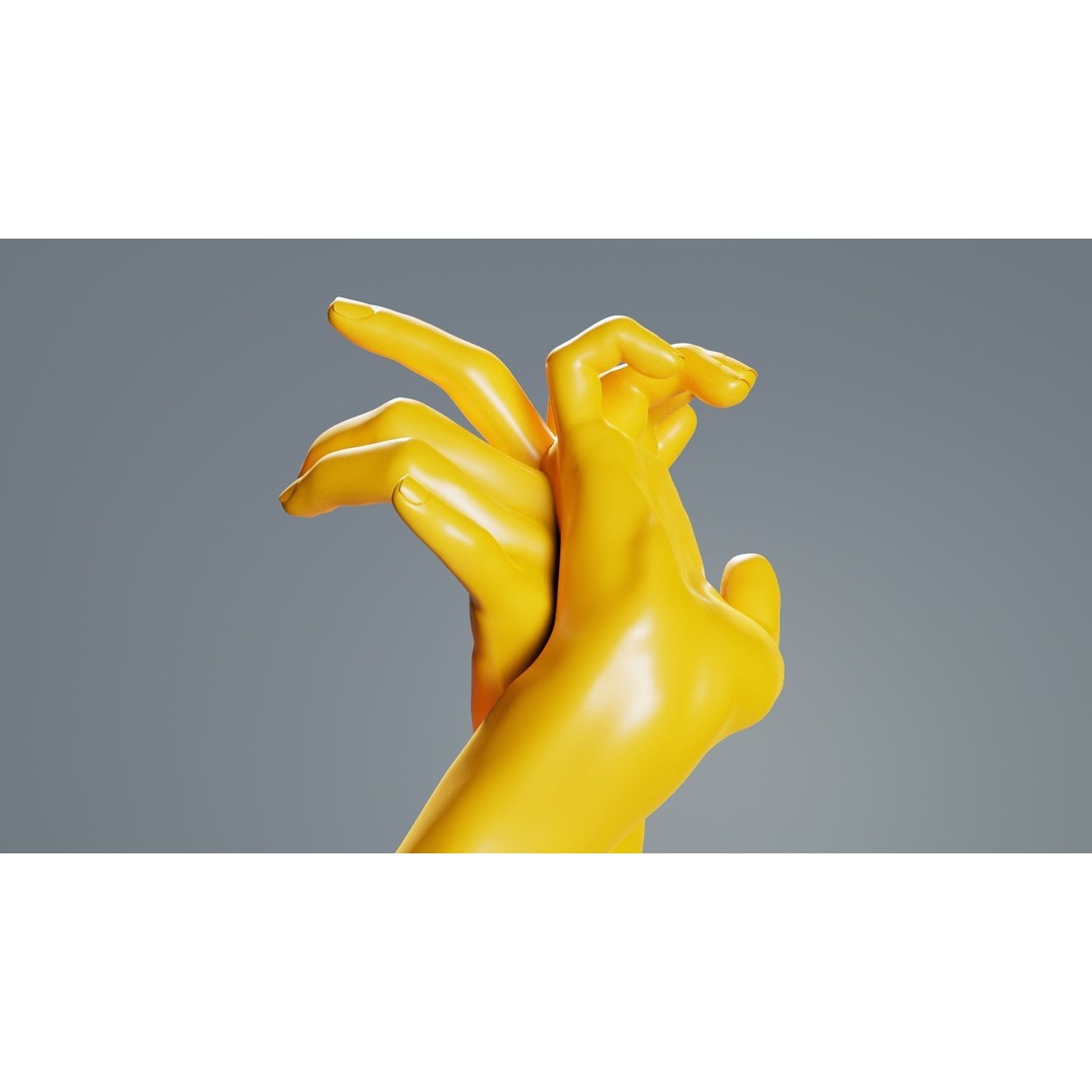 Relaxed Realistic Hand 3D Model – Low Poly Photogrammetry Asset, FBX - View 4