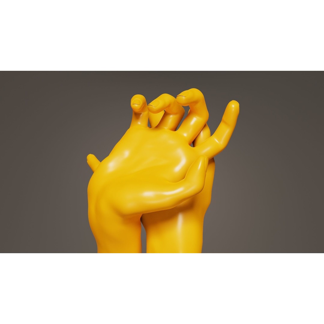 Relaxed Realistic Hand 3D Model – Low Poly Photogrammetry Asset, FBX - View 5