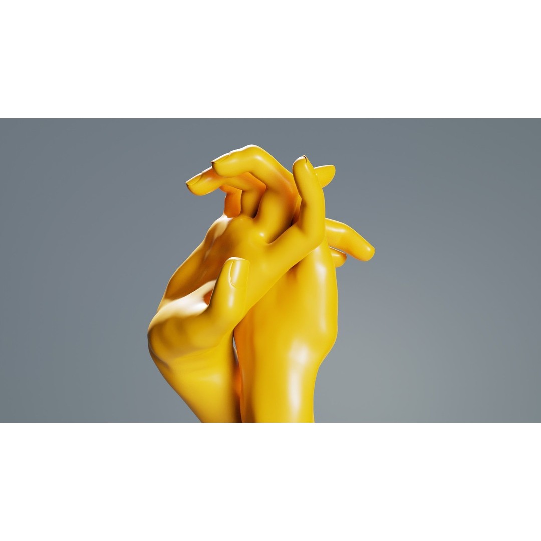 Relaxed Realistic Hand 3D Model – Low Poly Photogrammetry Asset, FBX - View 6