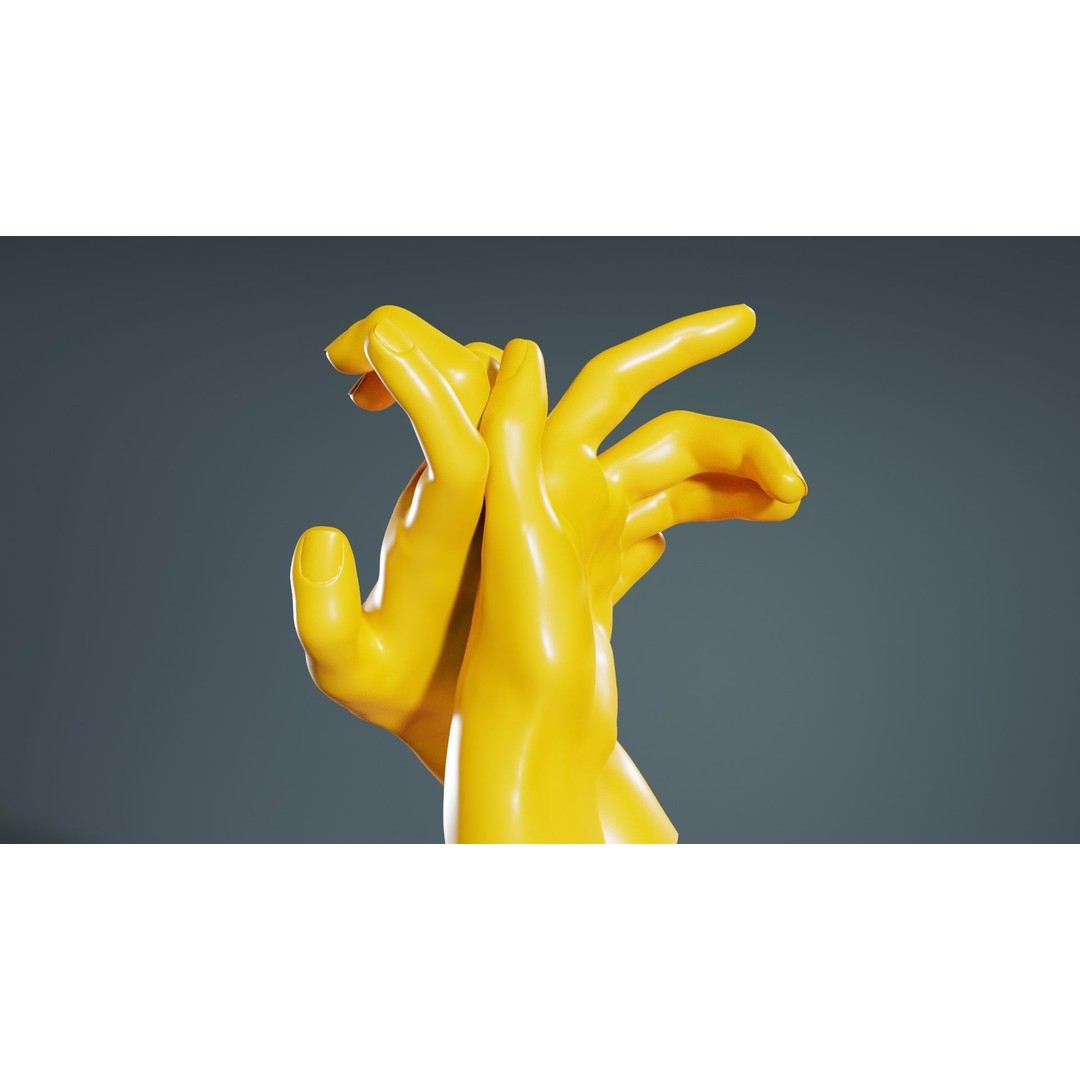Relaxed Realistic Hand 3D Model – Low Poly Photogrammetry Asset, FBX - View 7