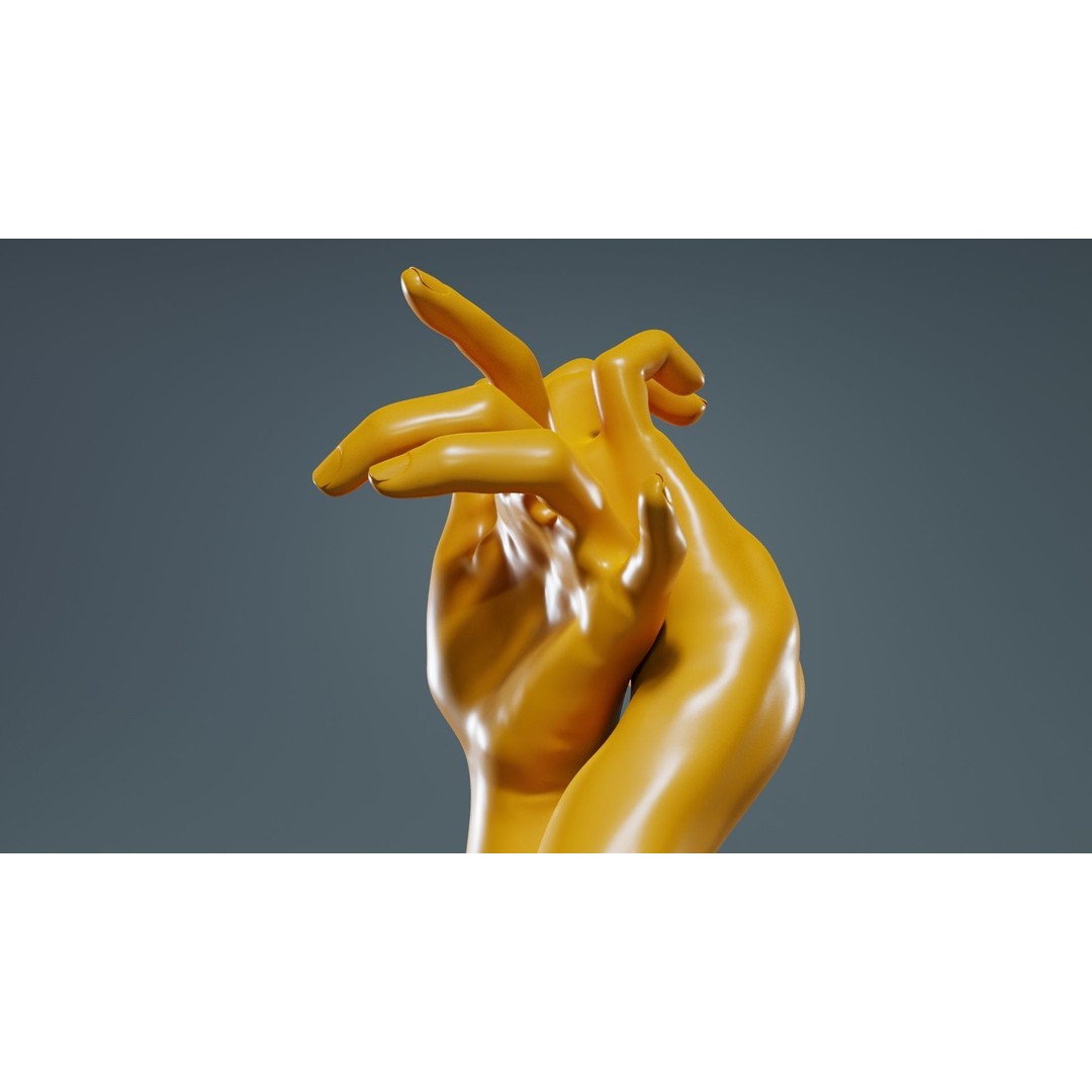 Relaxed Realistic Hand 3D Model – Low Poly Photogrammetry Asset, FBX - View 8