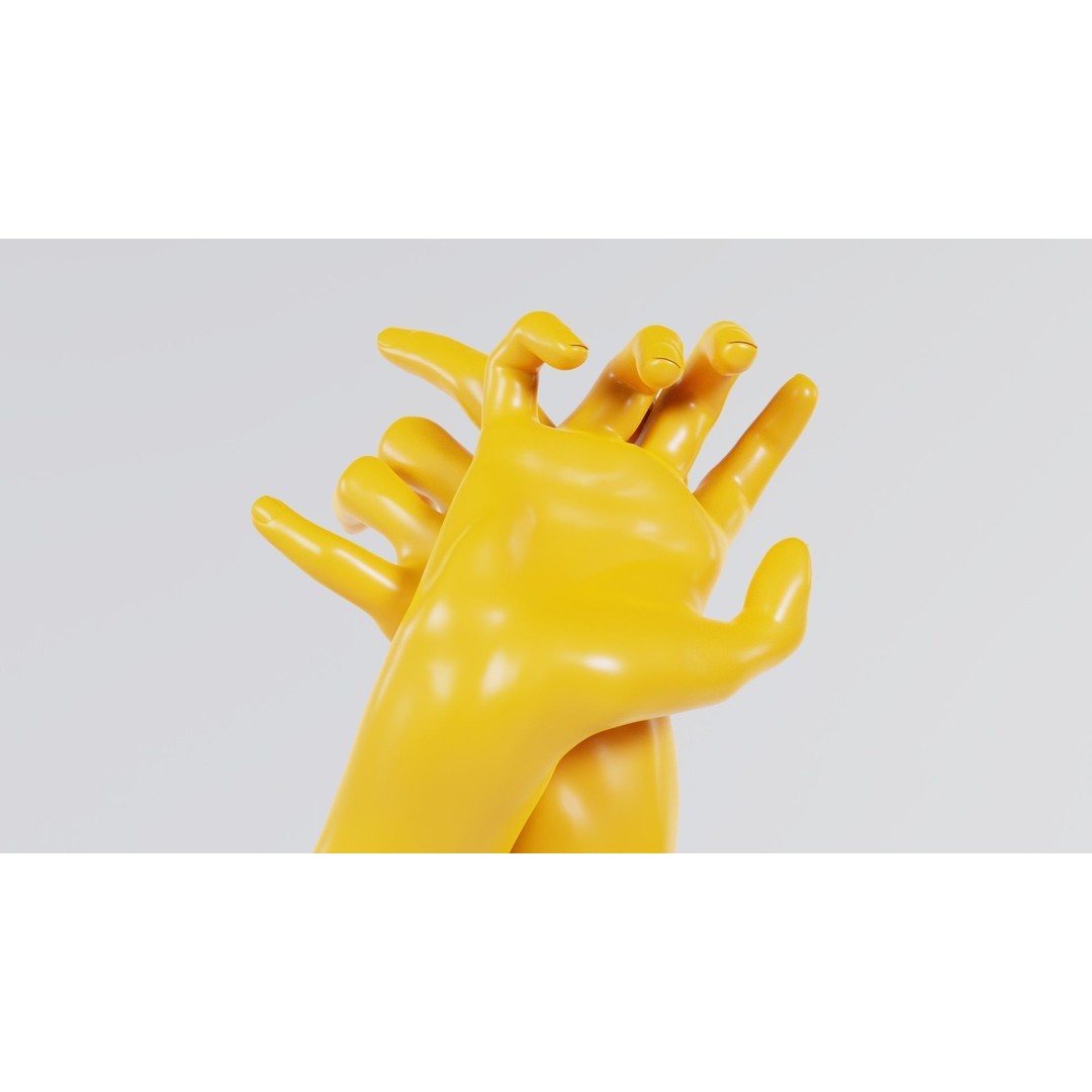 Relaxed Realistic Hand 3D Model – Low Poly Photogrammetry Asset, FBX - View 9