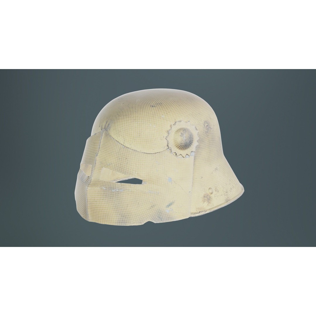 Gear Helmet Low-Poly 3D Model – Photogrammetry Scanned Asset, FBX - View 11