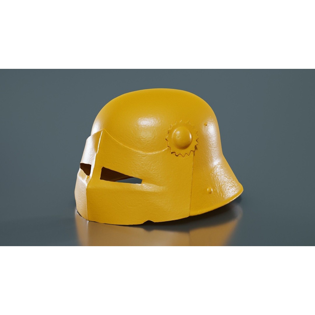 Gear Helmet Low-Poly 3D Model – Photogrammetry Scanned Asset, FBX - View 14