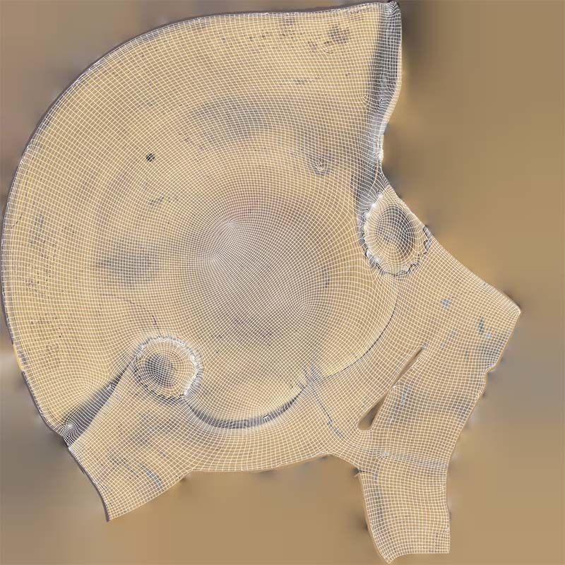 Gear Helmet Low-Poly 3D Model – Photogrammetry Scanned Asset, FBX - View 16