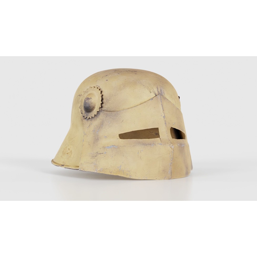 Gear Helmet Low-Poly 3D Model – Photogrammetry Scanned Asset, FBX - View 18