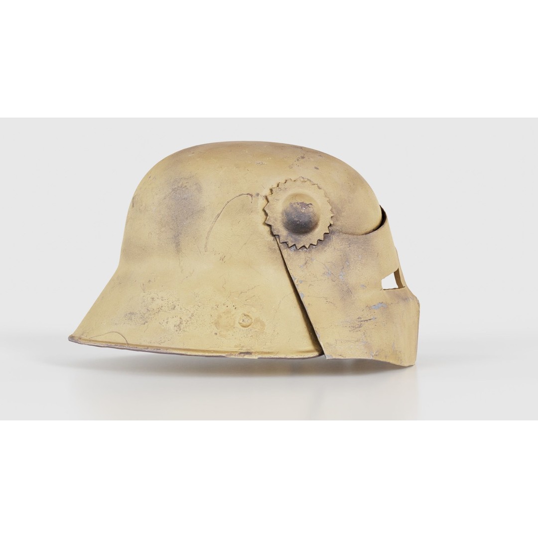 Gear Helmet Low-Poly 3D Model – Photogrammetry Scanned Asset, FBX - View 20