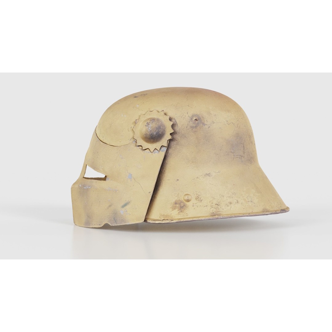 Gear Helmet Low-Poly 3D Model – Photogrammetry Scanned Asset, FBX - View 26