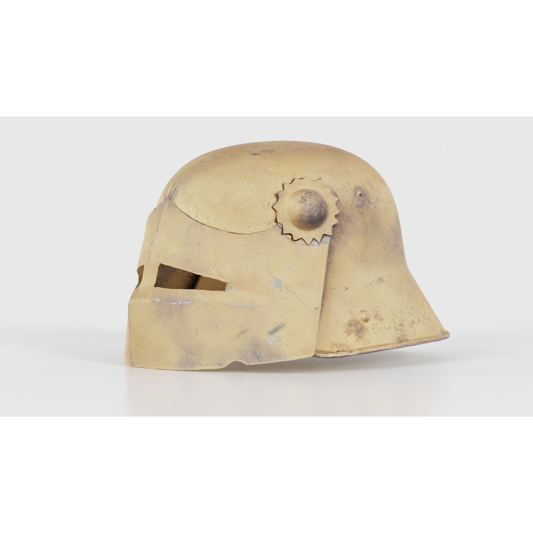 Gear Helmet Low-Poly 3D Model – Photogrammetry Scanned Asset, FBX - View 27