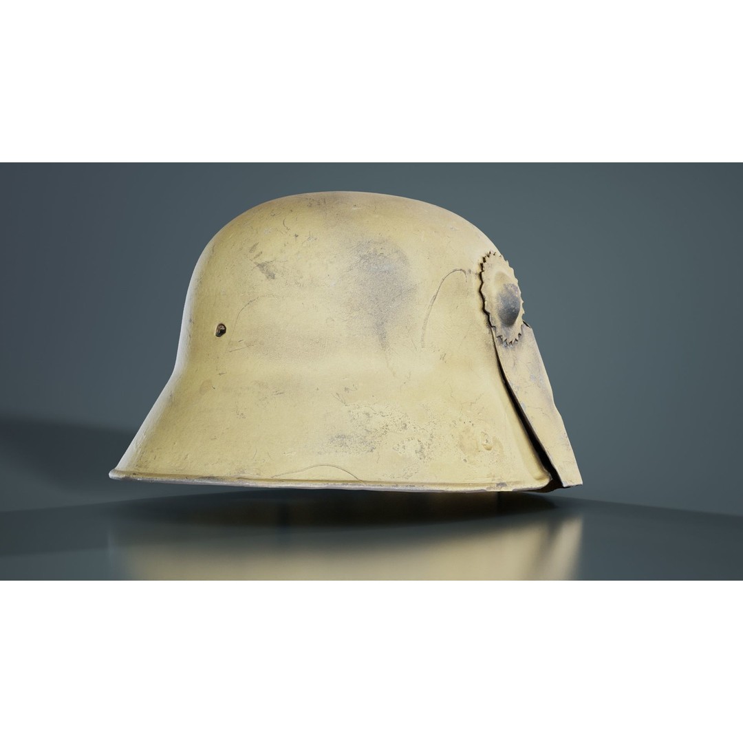 Gear Helmet Low-Poly 3D Model – Photogrammetry Scanned Asset, FBX - View 3