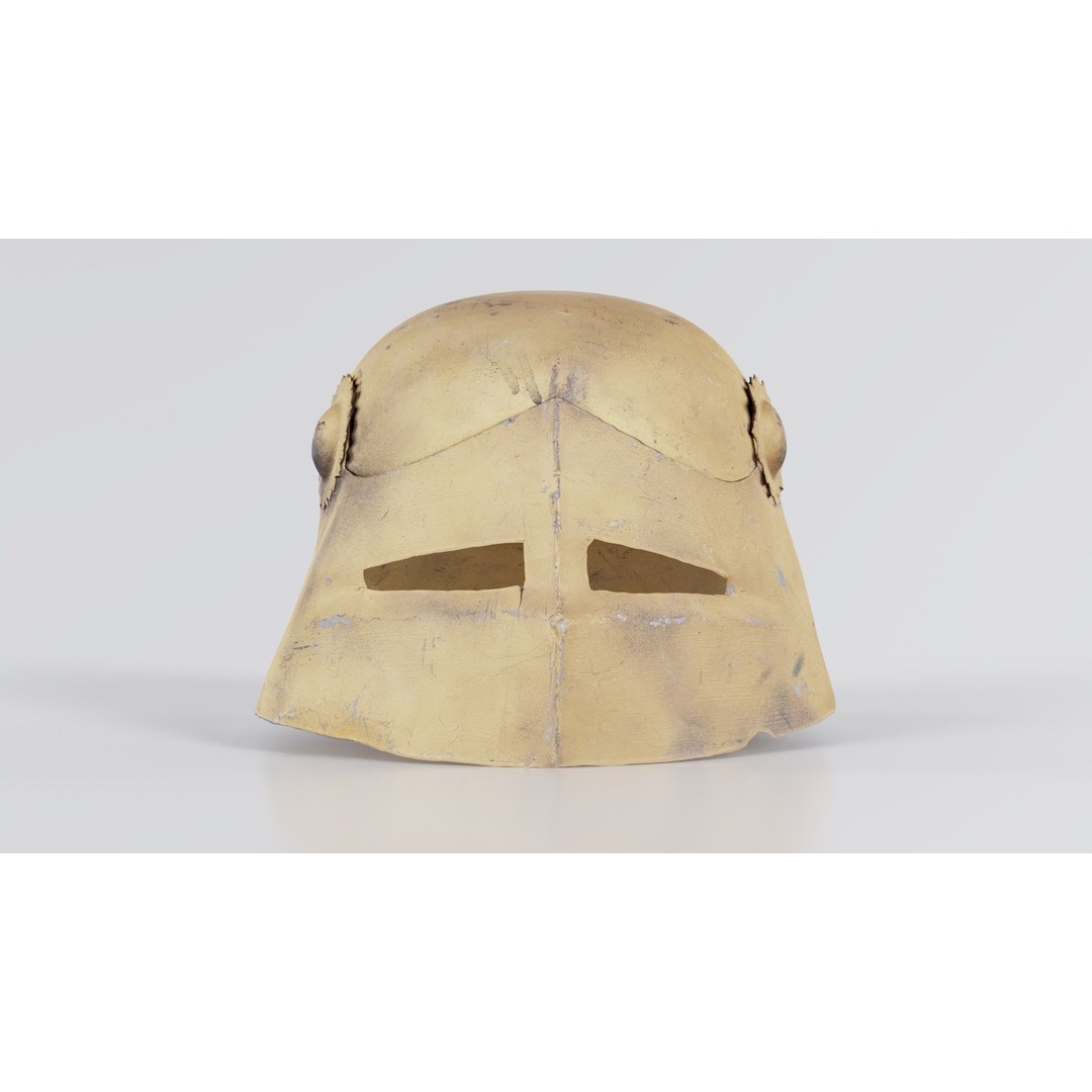 Gear Helmet Low-Poly 3D Model – Photogrammetry Scanned Asset, FBX - View 6