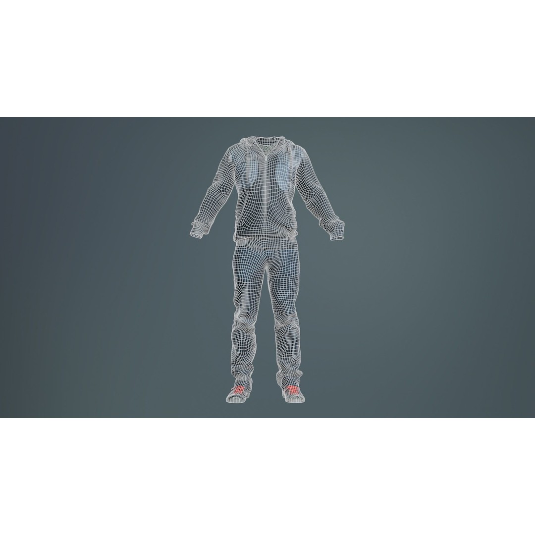 Casual Outfit 3D Model – Low Poly Character Clothing, FBX - View 11