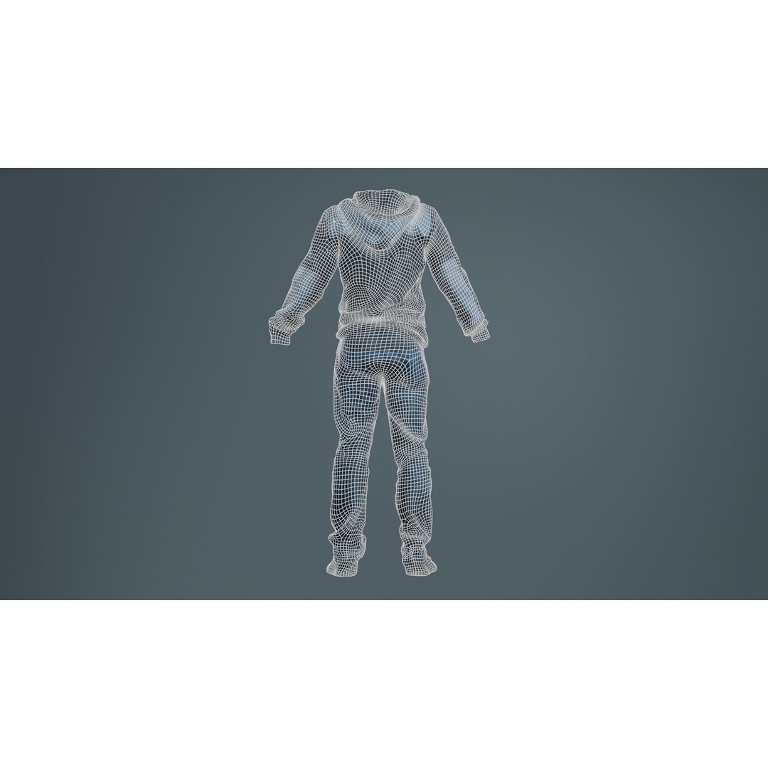 Casual Outfit 3D Model – Low Poly Character Clothing, FBX - View 12