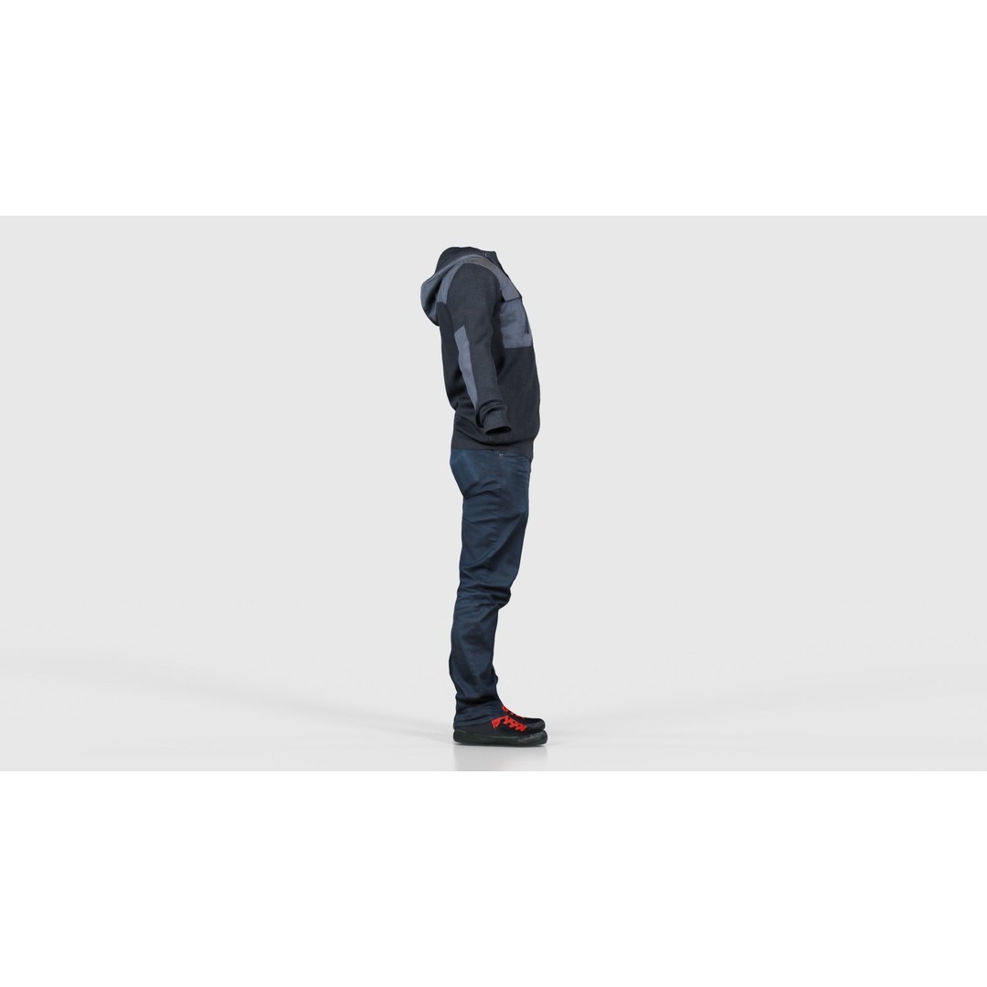 Casual Outfit 3D Model – Low Poly Character Clothing, FBX - View 20