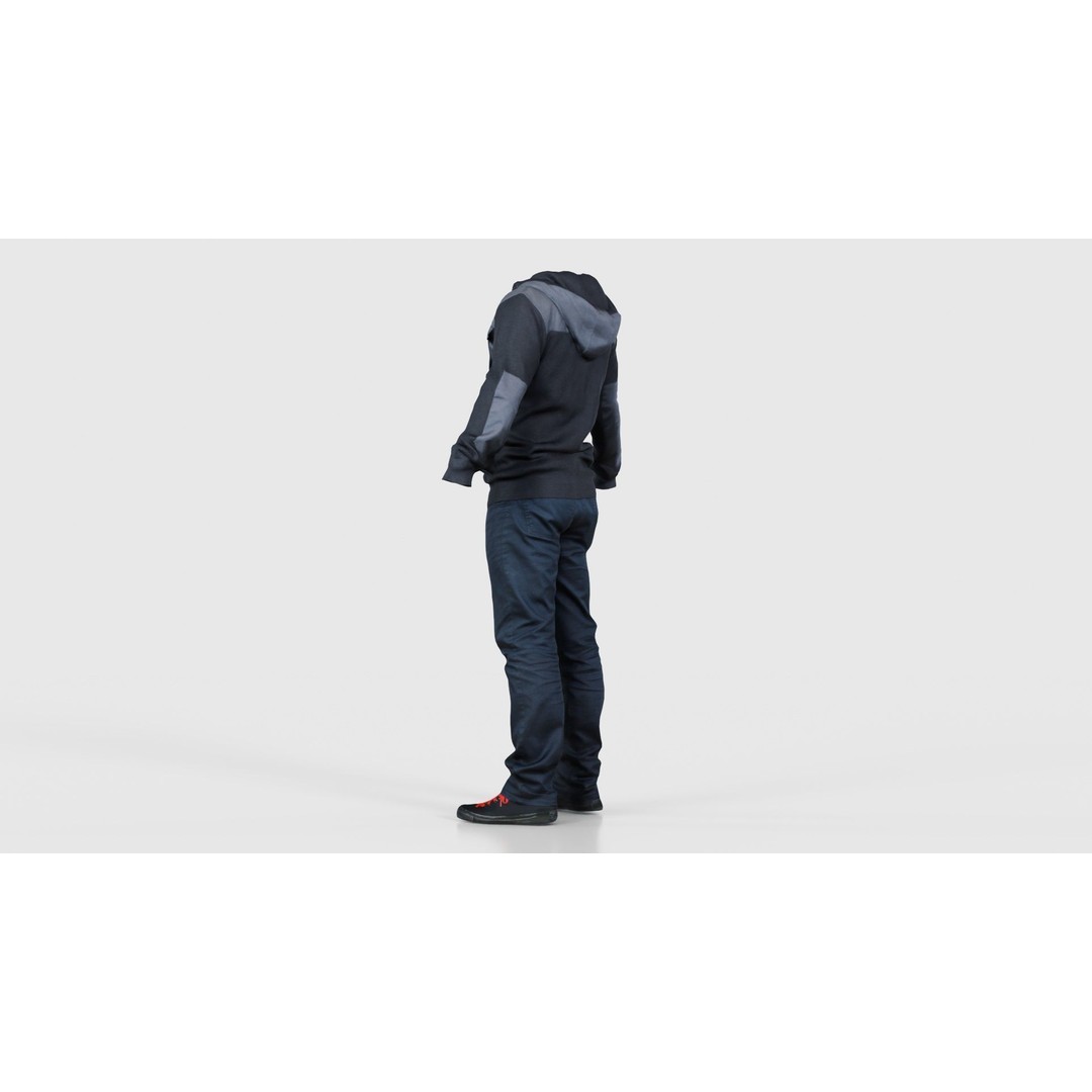 Casual Outfit 3D Model – Low Poly Character Clothing, FBX - View 25