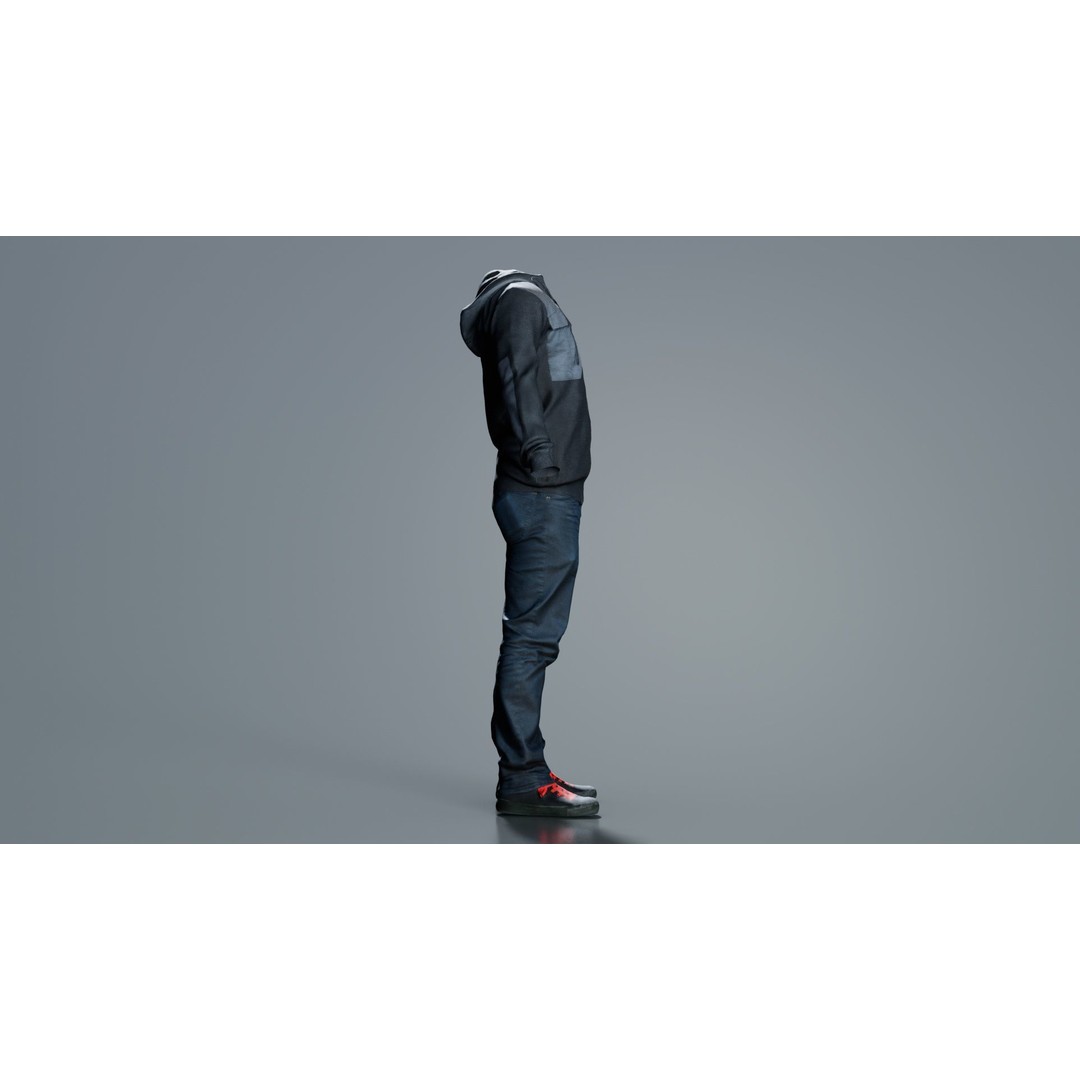 Casual Outfit 3D Model – Low Poly Character Clothing, FBX - View 5