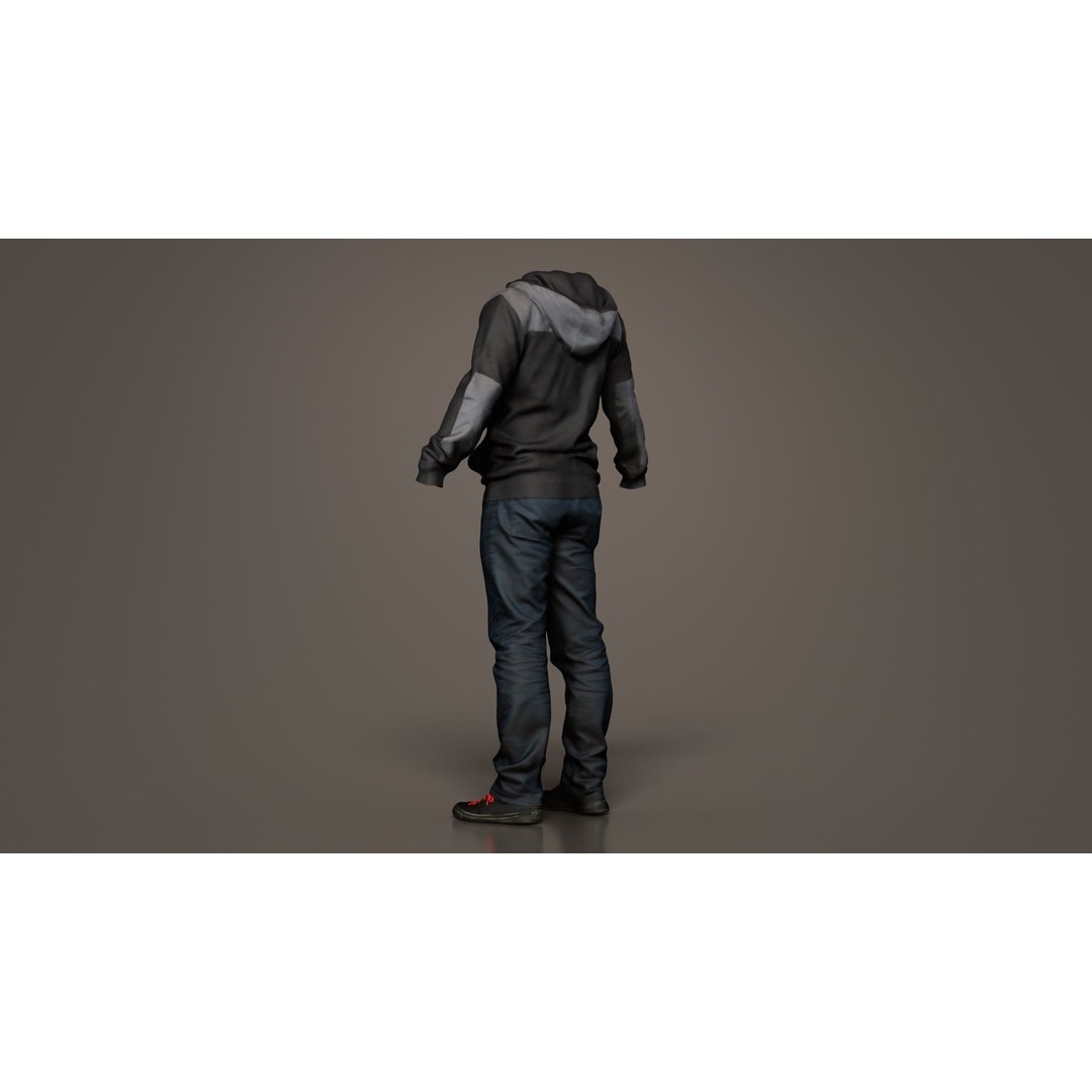 Casual Outfit 3D Model – Low Poly Character Clothing, FBX - View 6
