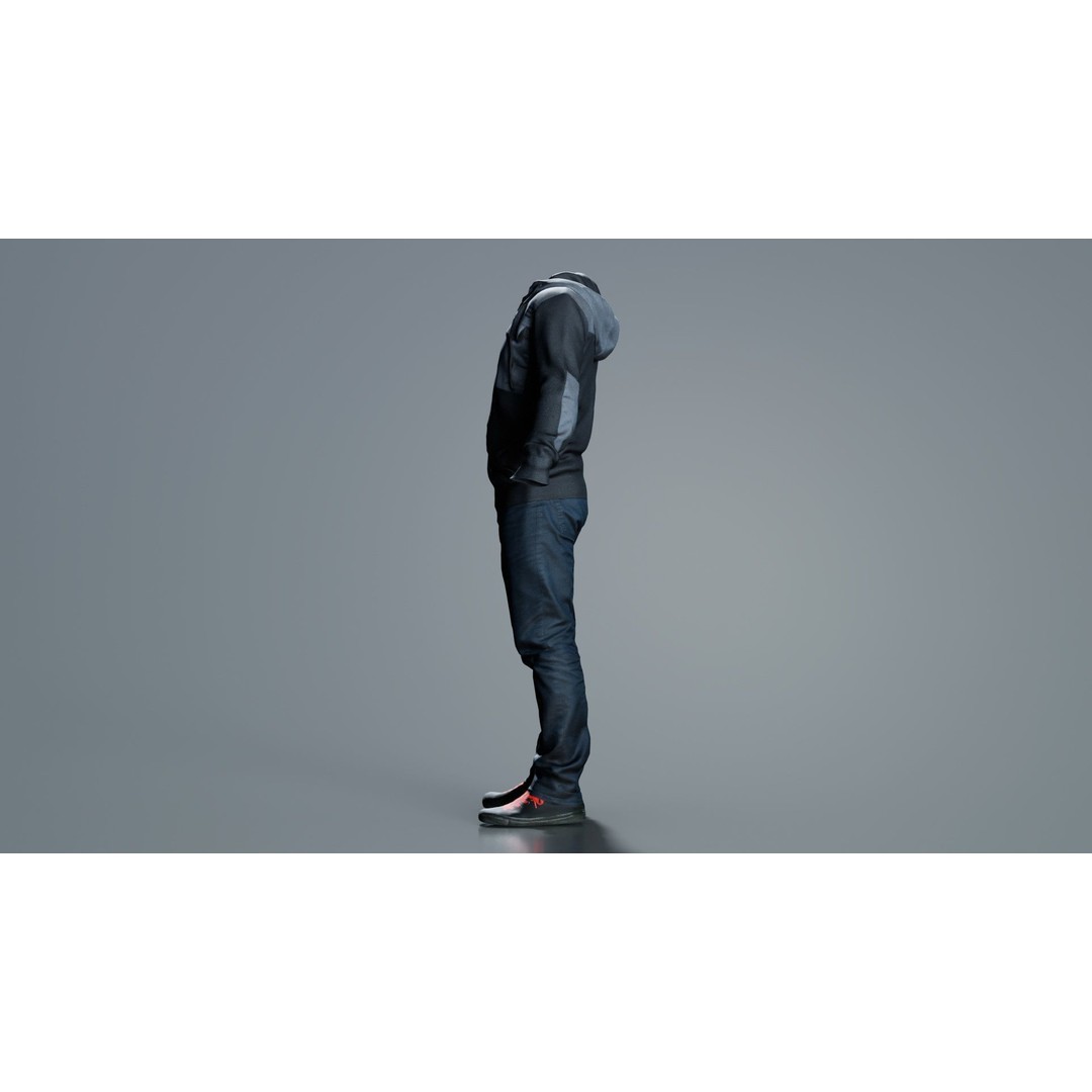 Casual Outfit 3D Model – Low Poly Character Clothing, FBX - View 7