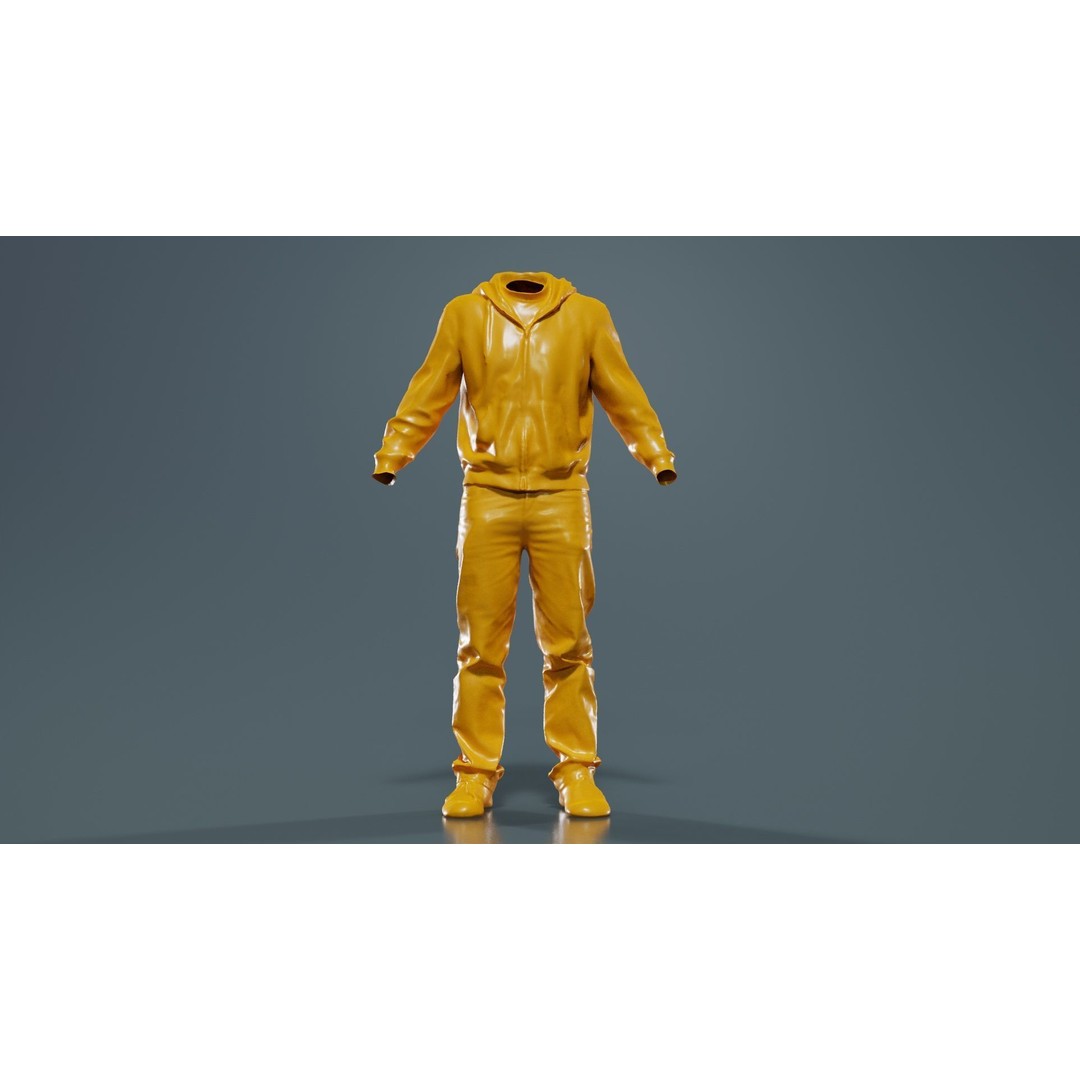 Casual Outfit 3D Model – Low Poly Character Clothing, FBX/OBJ - View 14