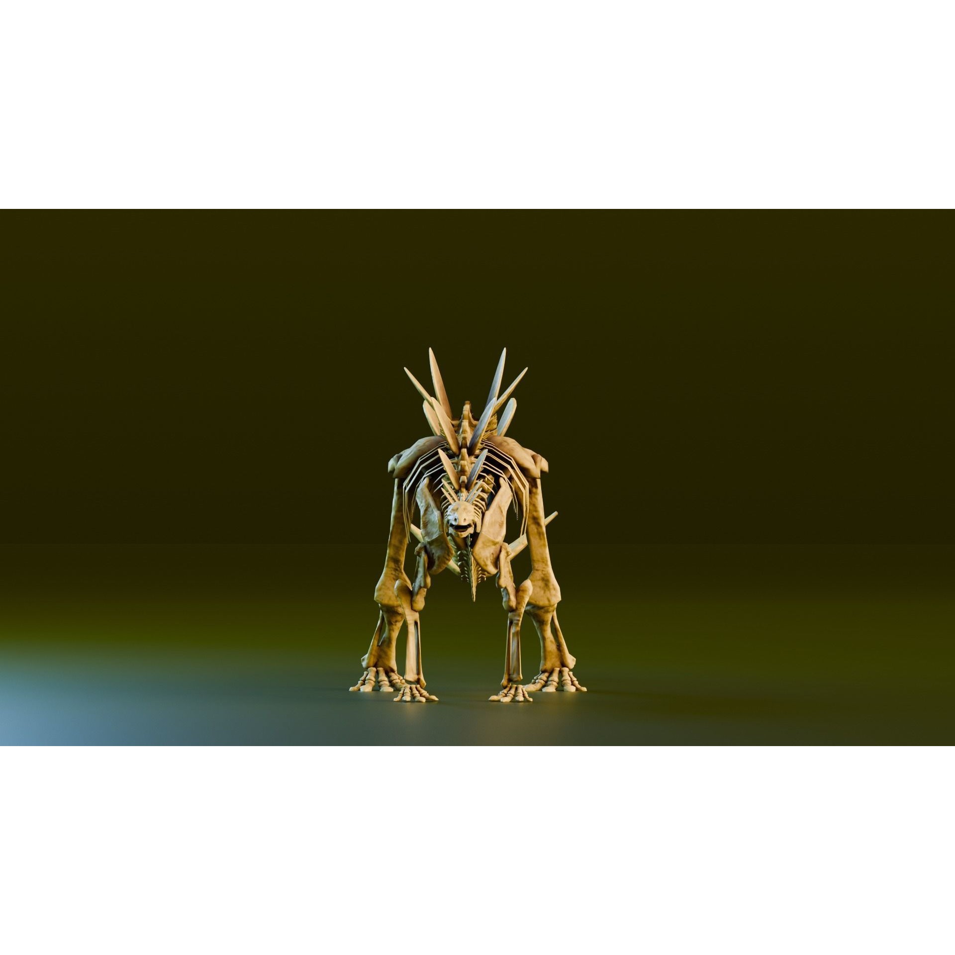 Realistic Stegosaurus - Low-Poly Game-Ready 3D Model - View 6