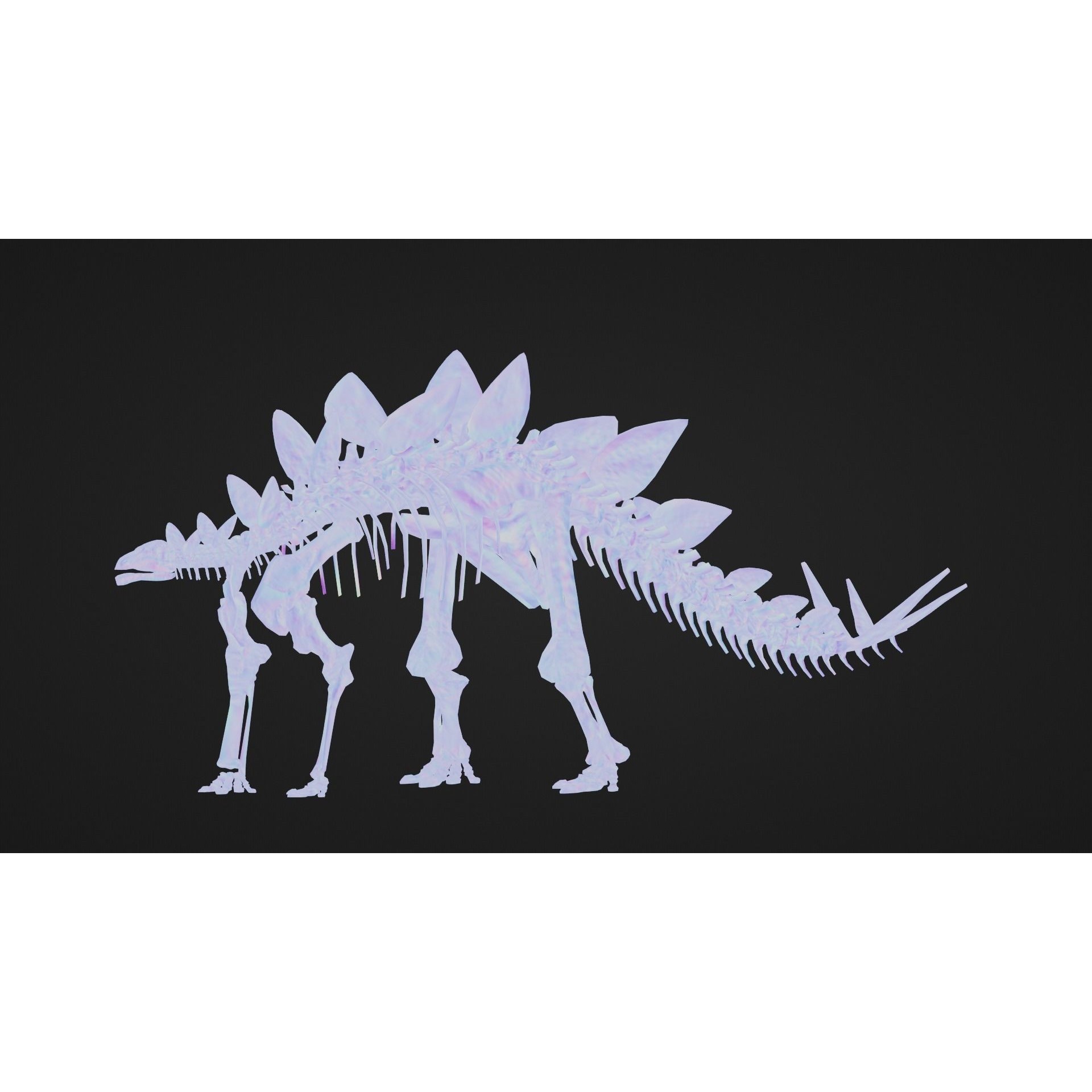 Realistic Stegosaurus - Low-Poly Game-Ready 3D Model - View 9