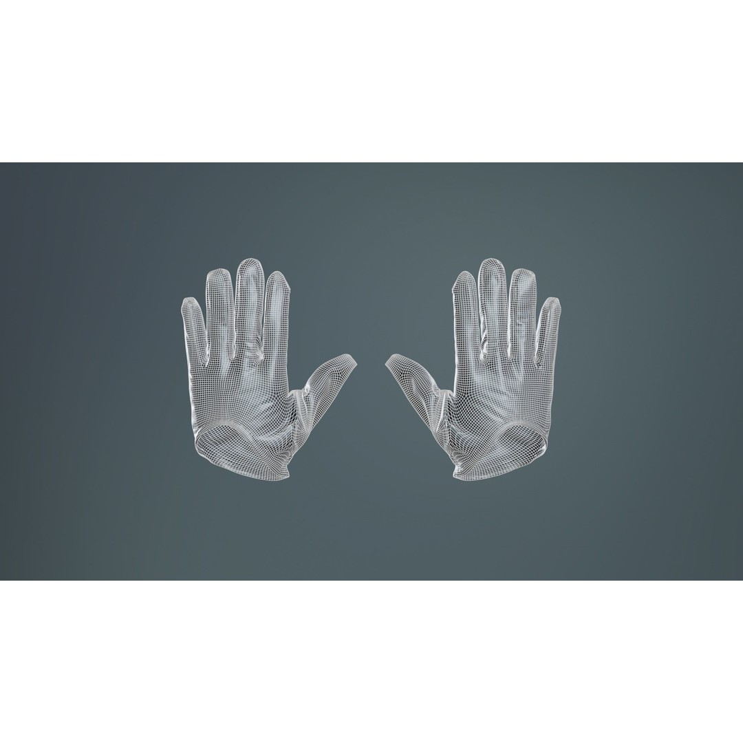Vinyl Open Glove 3D Model – Low Poly PBR Asset, FBX, OBJ - View 11