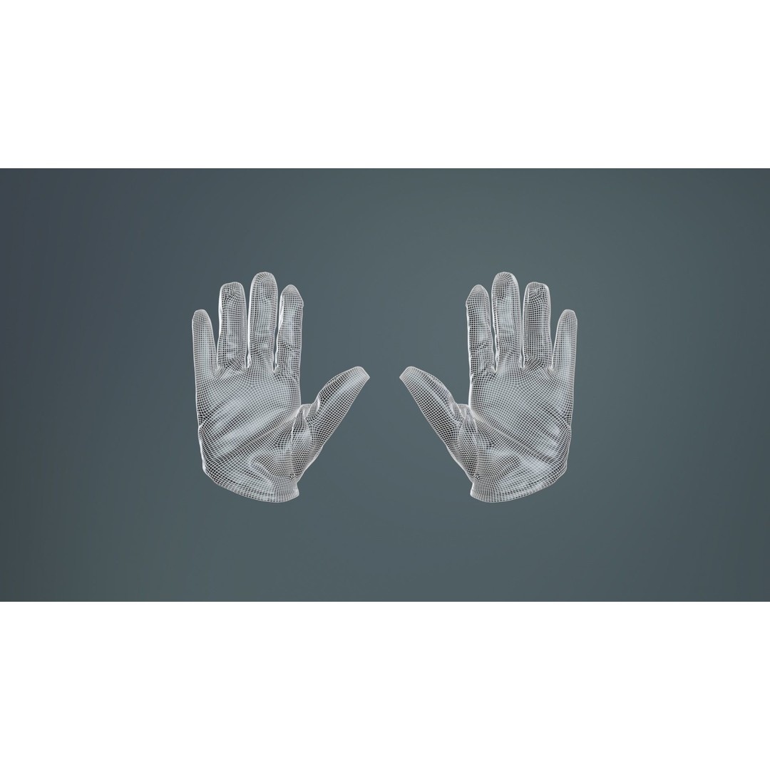 Vinyl Open Glove 3D Model – Low Poly PBR Asset, FBX, OBJ - View 12