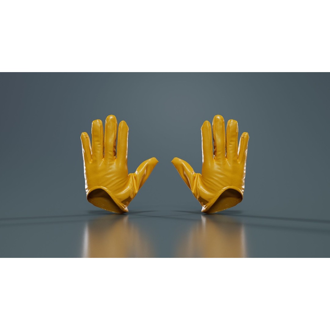 Vinyl Open Glove 3D Model – Low Poly PBR Asset, FBX, OBJ - View 14