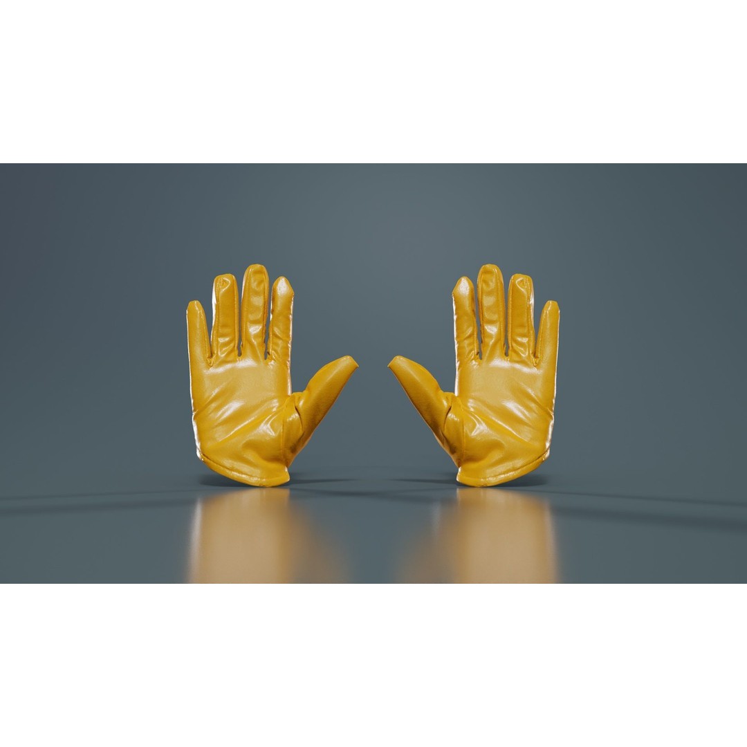 Vinyl Open Glove 3D Model – Low Poly PBR Asset, FBX, OBJ - View 15