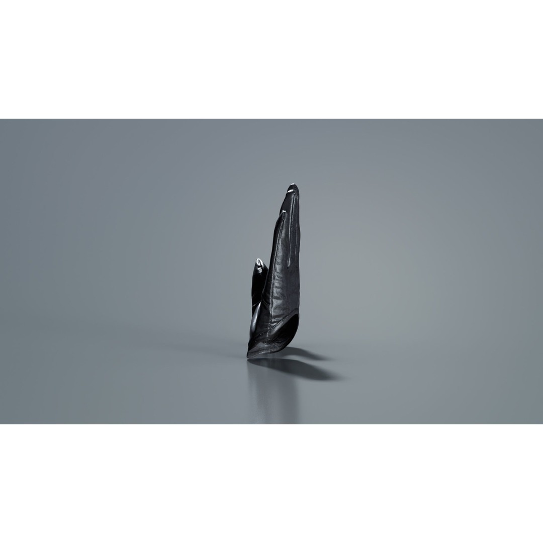 Vinyl Open Glove 3D Model – Low Poly PBR Asset, FBX, OBJ - View 3